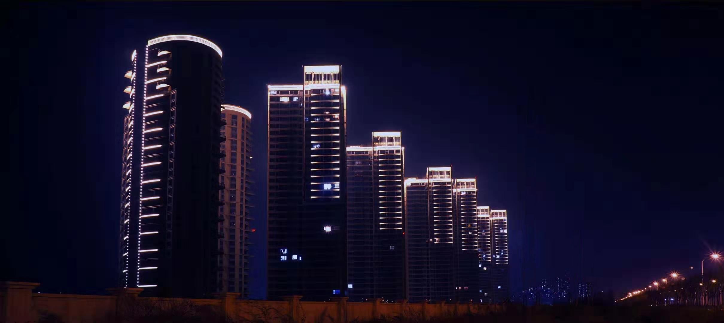 星耀五洲項(xiàng)目6號(hào)地北美高層夜景照明工程--2020神燈獎(jiǎng)申報(bào)工程